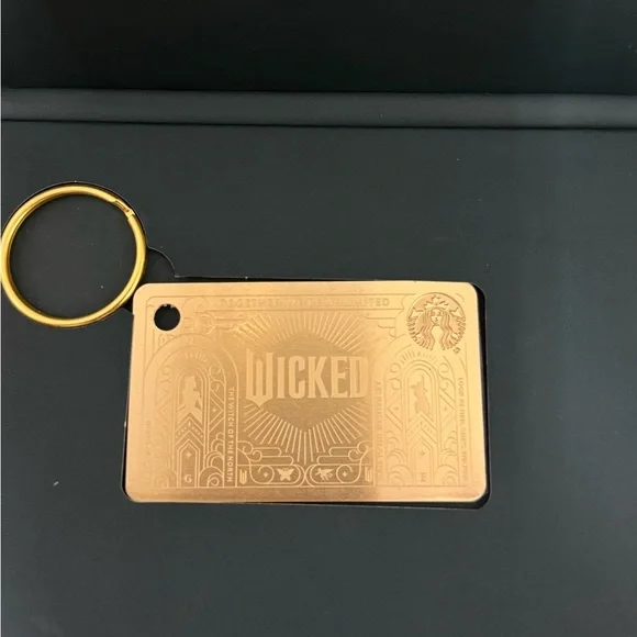 WICKED STARBUCKS Tumbler&Limited WICKED GOLD reloadable gift card keychain CARD - Picture 4 of 6